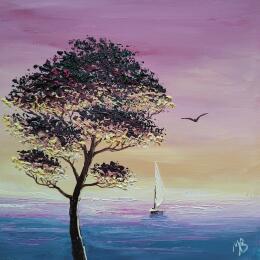 Painting Prendre son envol by Blandin Magali | Painting Figurative Oil Landscapes, Pop icons