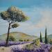 Peinture Le chemin des lavandes par Blandin Magali | Tableau Figuratif Paysages Huile