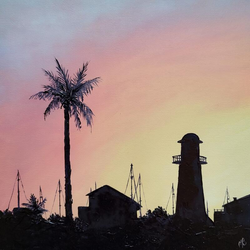 Peinture Vers le port par Blandin Magali | Tableau Figuratif Paysages Huile