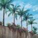 Gemälde Sous les palmiers von Blandin Magali | Gemälde Figurativ Landschaften Öl