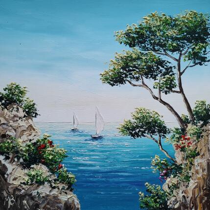 Painting Liberté naturelle by Blandin Magali | Painting Figurative Oil Landscapes