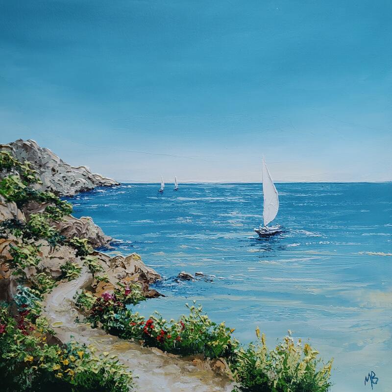 Peinture Un sentier dépaysant par Blandin Magali | Tableau Figuratif Paysages Huile