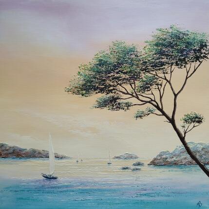 Gemälde Sous les pins von Blandin Magali | Gemälde Figurativ Öl Landschaften