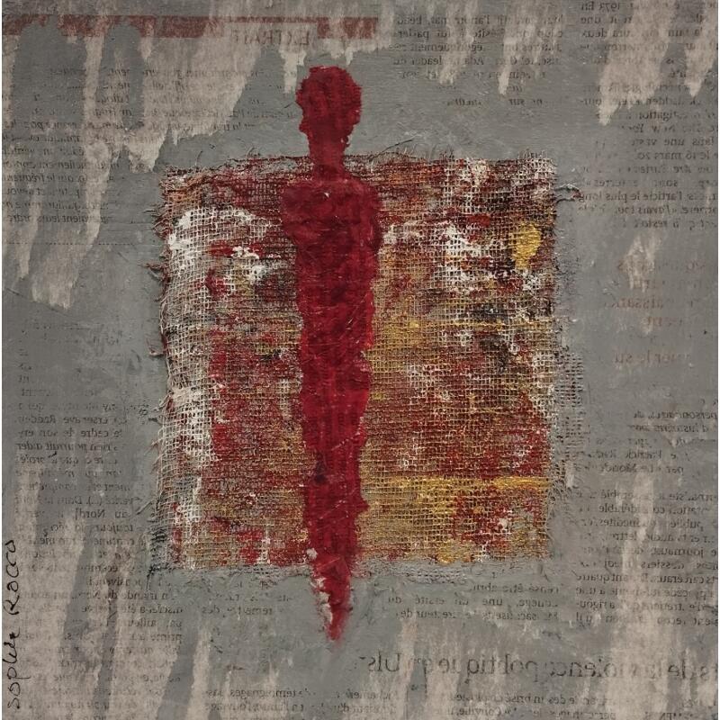 Painting Seul by Rocco Sophie | Painting Raw art Acrylic Gluing Sand