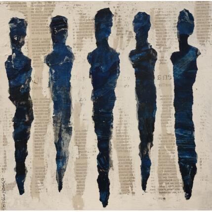 Painting Journaux du soir by Rocco Sophie | Painting Raw art Acrylic, Gluing, Sand