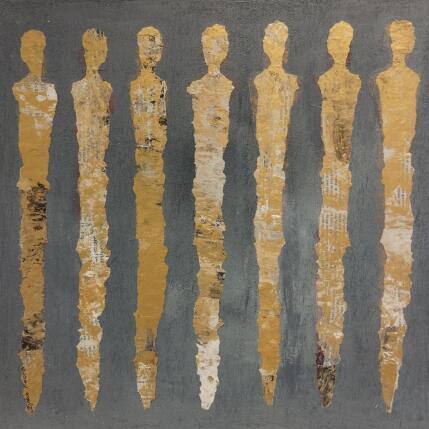 Painting Le gris doré by Rocco Sophie | Painting Raw art Acrylic, Gluing, Sand