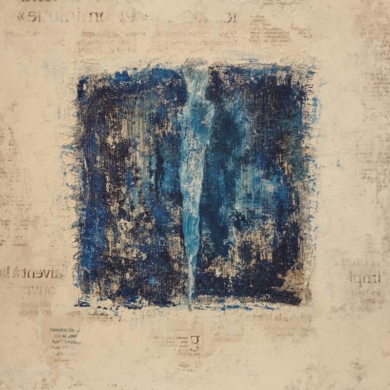 Painting Le poête by Rocco Sophie | Painting Raw art Acrylic Gluing Sand