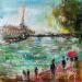 Painting Sunday in Paris by Solveiga | Painting Acrylic