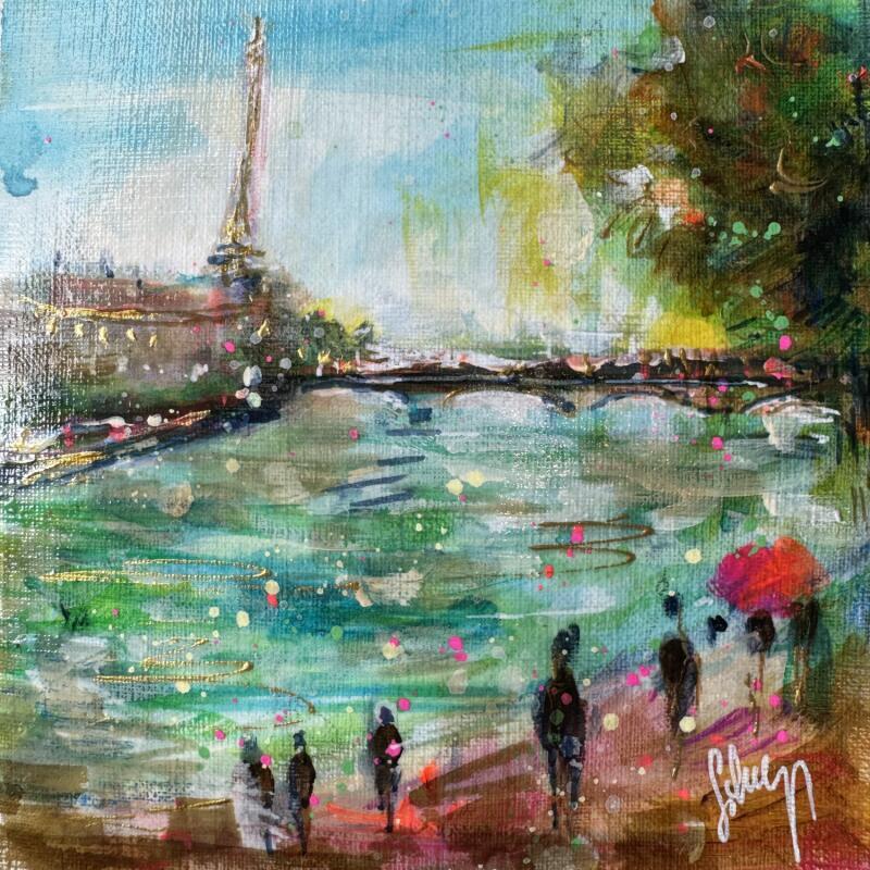 Painting Sunday in Paris by Solveiga | Painting Acrylic