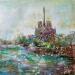 Peinture Notre Dame morning  par Solveiga | Tableau Acrylique