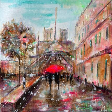 Peinture Romantic walk par Solveiga | Tableau Acrylique Architecture, Paysages, Scènes de vie