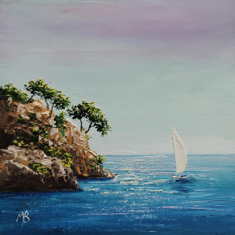 Painting Distraction en nature by Blandin Magali | Painting Figurative Landscapes Oil