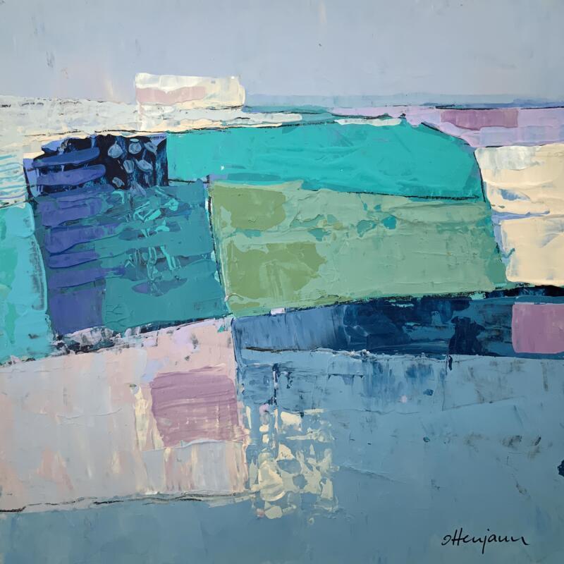 Gemälde Linéaire nord1 von Ottenjann Andrea | Gemälde Abstrakt Landschaften Acryl