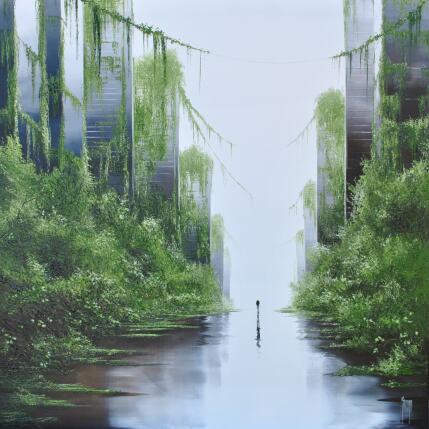 Painting Feuilleter le temps by Galloro Maurizio | Painting Figurative Oil Urban