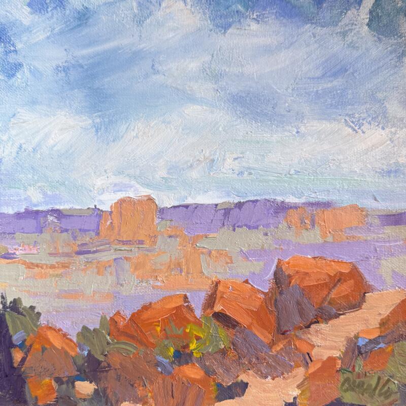 Painting Mesa View by Carrillo Cindy  | Painting Figurative Landscapes Oil
