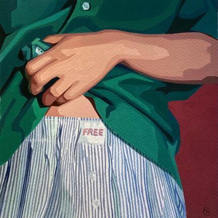 Peinture Free par Colin Véronique | Tableau Figuratif Acrylique Mode, Portraits, Urbain