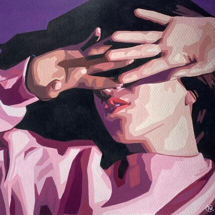 Peinture Sous le soleil par Colin Véronique | Tableau Figuratif Acrylique Portraits, Scènes de vie