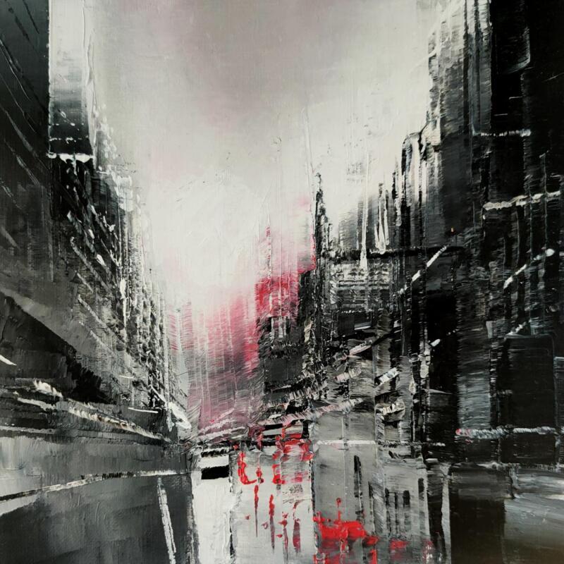 Painting Love in town by Levesque Emmanuelle | Painting Oil