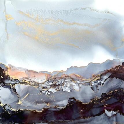 Painting 2062 Poésie givrée by Depaire Silvia | Painting Abstract Acrylic Black & White, Landscapes, Minimalist