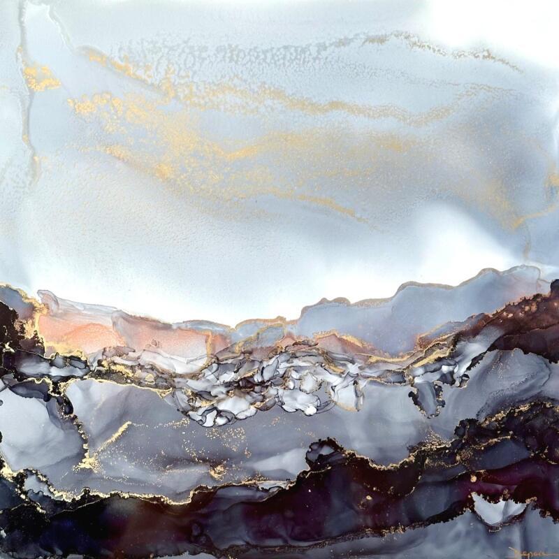 Painting 2062 Poésie givrée by Depaire Silvia | Painting Abstract Landscapes Minimalist Black & White Acrylic