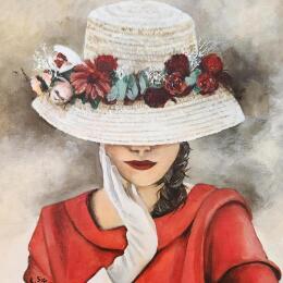 Painting Jour de fête by Sie Evelyne | Painting Figurative Acrylic Life style