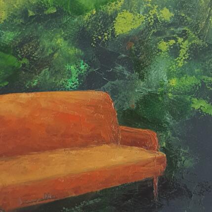 Peinture Canapé dans la verdure par Bessé Laurelle | Tableau Figuratif Huile Nature, Paysages, Scènes de vie
