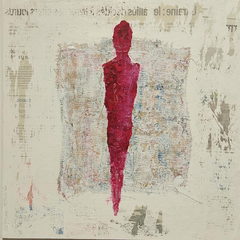 Painting Le framboisier  by Rocco Sophie | Painting Raw art Acrylic Gluing Sand