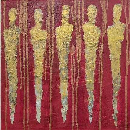 Peinture Les fées magiques par Rocco Sophie | Tableau Art Singulier Acrylique, Collage, Sable