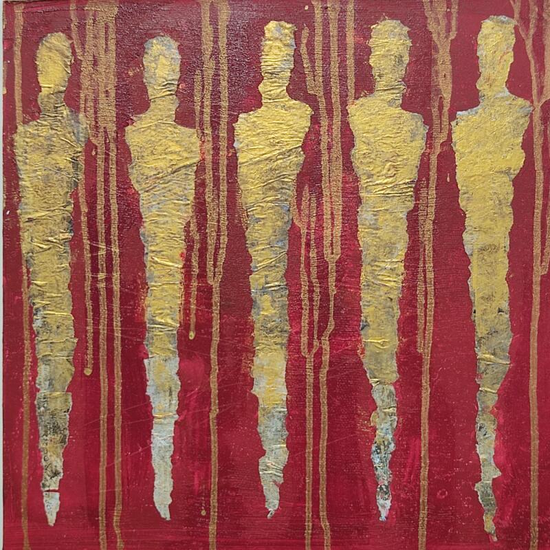 Painting Les fées magiques  by Rocco Sophie | Painting Raw art Acrylic Gluing Sand