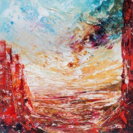 Painting Arizona Sunset by Reymond Pierre | Painting Figurative Oil Landscapes, Nature