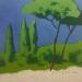 Painting Promenade en forêt by Pasquale | Painting Figurative Landscapes Nature Architecture Acrylic