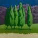 Painting Les six by Pasquale | Painting Figurative Landscapes Nature Architecture Acrylic