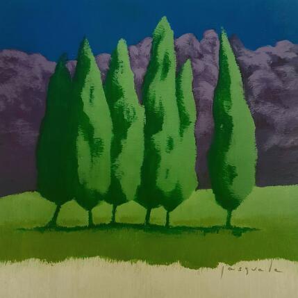 Painting Les six by Pasquale | Painting Figurative Acrylic Architecture, Landscapes, Nature, Pop icons