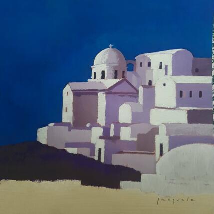 Peinture Oia par Pasquale | Tableau Figuratif Acrylique Architecture, Nature, Paysages