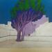 Painting Balade à Pyrgos by Pasquale | Painting Figurative Landscapes Nature Architecture Acrylic