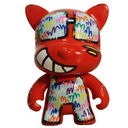 Sculpture L'artiste par Ralau | Sculpture Art Singulier Acrylique, Posca Animaux