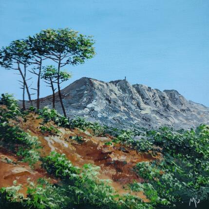 Painting Sentier avec vue by Blandin Magali | Painting Figurative Oil Landscapes, Pop icons