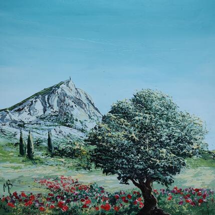 Painting Amandier by Blandin Magali | Painting Figurative Oil Landscapes