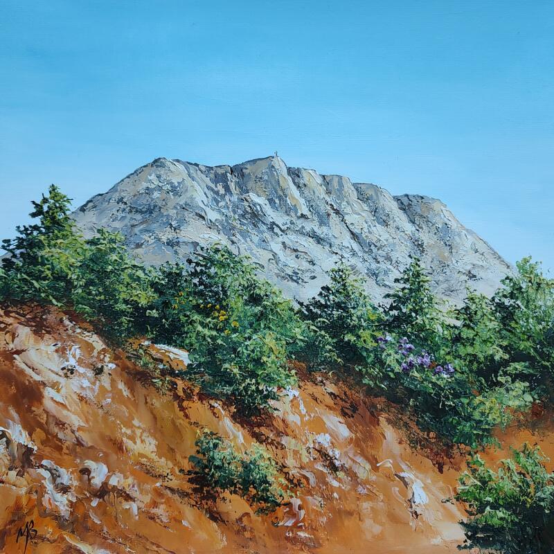 Peinture Rochers ocres par Blandin Magali | Tableau Figuratif Paysages Huile