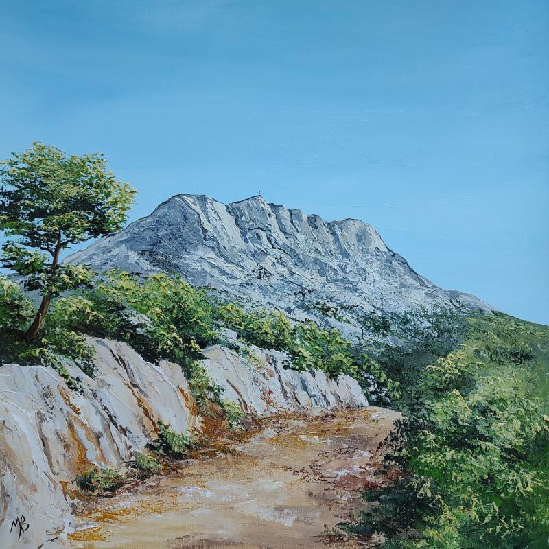 Gemälde Sentier vers la Sainte von Blandin Magali | Gemälde Figurativ Landschaften Öl