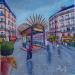 Painting On prend le métro à Paris  by Degabriel Véronique | Painting Figurative Landscapes Urban Life style Oil