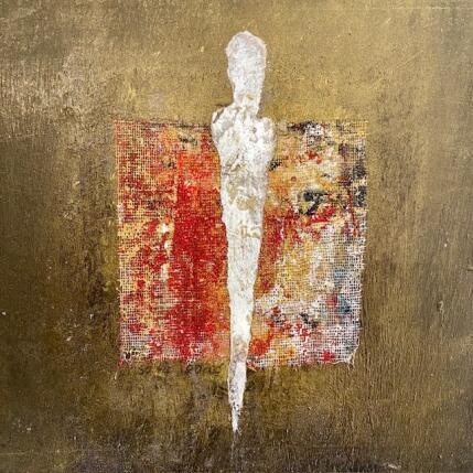 Peinture L'homme de bronze par Rocco Sophie | Tableau Art Singulier Acrylique, Collage, Sable