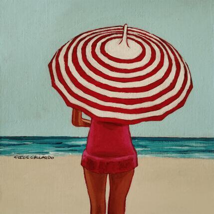 Peinture Pénélope à Port-Cros par Gallardo Serge | Tableau Figuratif Acrylique Scènes de vie