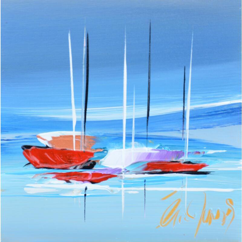 Gemälde Balade Bleue von Munsch Eric | Gemälde Figurativ Marine Öl Acryl