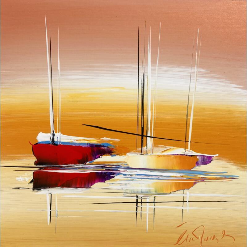 Painting Un jour d'été by Munsch Eric | Painting Figurative Marine Oil Acrylic