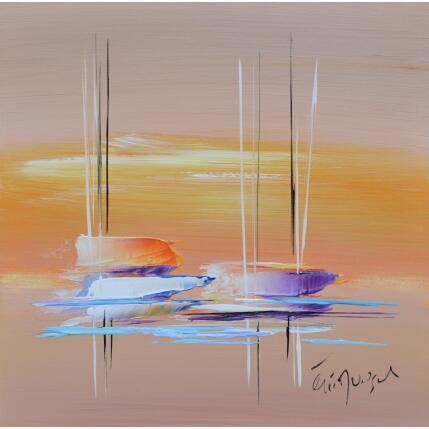 Painting Doux Paysage by Munsch Eric | Painting Figurative Acrylic, Oil Marine