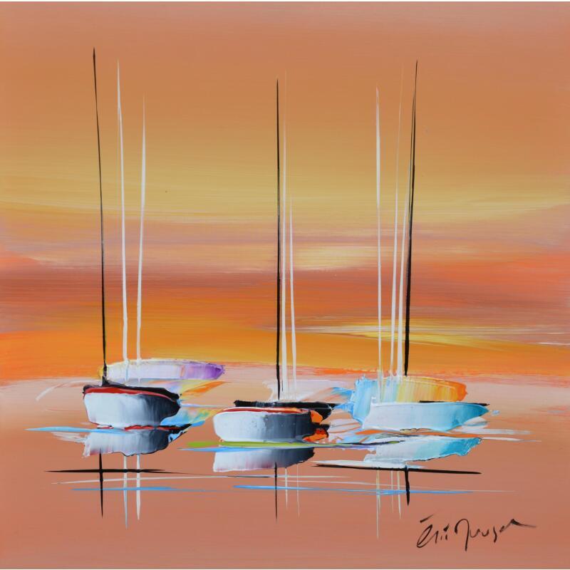 Painting Les Beaux Jours by Munsch Eric | Painting Figurative Marine Oil Acrylic