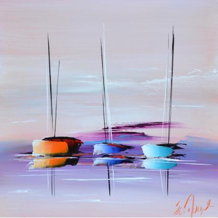 Painting A l'aube d'un jour by Munsch Eric | Painting Figurative Acrylic, Oil Marine