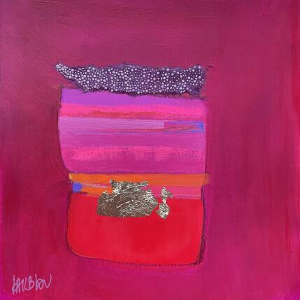 Painting En apesanteur by Lau Blou | Painting Abstract Acrylic, Gold leaf, Pastel Pop icons