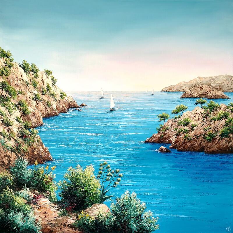 Peinture Signature du sud par Blandin Magali | Tableau Figuratif Paysages Huile